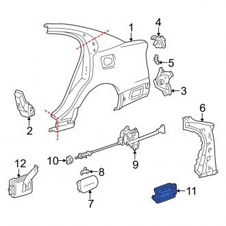 New OEM Rear Left Quarter Panel Vent Fits, 1998-2005 Lexus GS - Part # 6294012162