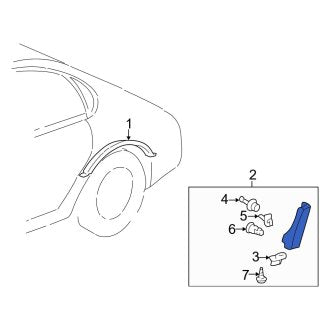 New OEM Rear Right Body Trim Molding Fits, 2003-2005 Lexus GS - Part # 756053019000