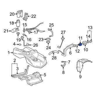 New OEM Inner Fuel Tank Shield Fits, 1998-2005 Lexus GS - Part # 7729330050