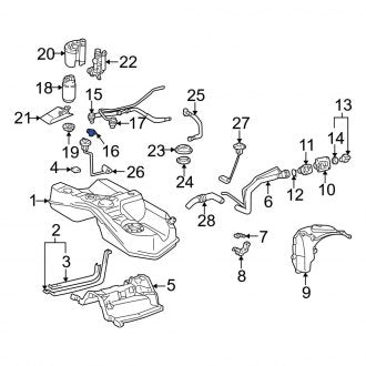 New OEM Fuel Tank Vent Hose Gasket Fits, 1998-2005 Lexus GS - Part # 7717733010