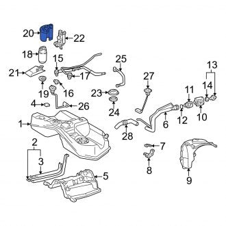 New OEM Fuel Pump Filter Fits, 1998-2001 Lexus GS - Part # 2330074330