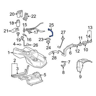 New OEM Fuel Tank Vent Hose Fits, 1998-2000 Lexus GS - Part # 7701230101