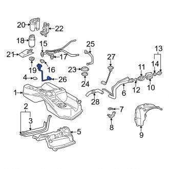 New OEM Fuel Sender and Hanger Assembly Fits, 1998-2005 Lexus GS - Part # 8332030500