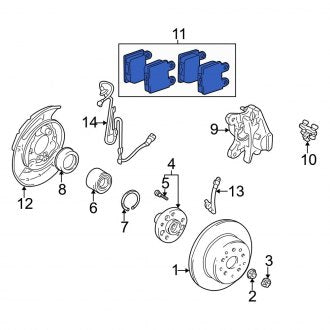 New OEM Rear Disc Brake Pad Set Fits, 1998-2002 Lexus GS - Part # 446630161