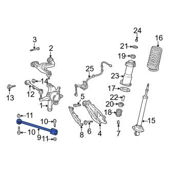 New OEM Front Right Lower Rearward Suspension Control Arm Fits, 2000-2005 Lexus GS - Part # 4866030281