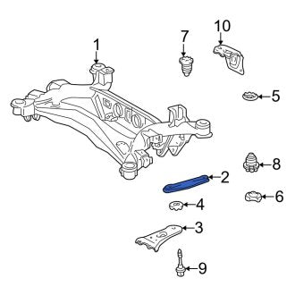 New OEM Rear Suspension Subframe Crossmember Brace Fits, 1998-2005 Lexus GS - Part # 5229530020