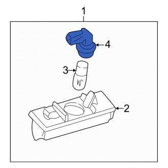 New OEM Rear License Plate Light Socket Fits, 2002-2004 Lexus ES - Part # 9007599005