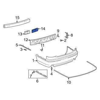 New OEM Rear Bumper Impact Absorber Bracket Fits, 1998-2005 Lexus GS - Part # 5218530091