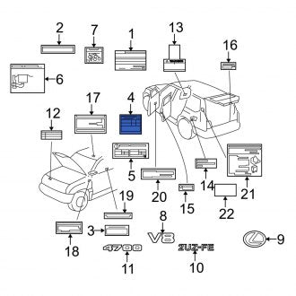 New OEM Genuine Lexus, Caution Label - Part # 745526A060