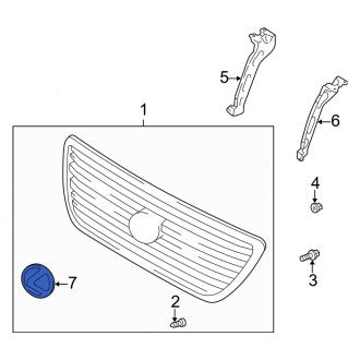 New OEM Front Grille Emblem Fits, 1998-2002 Lexus LX - Part # 7531160130