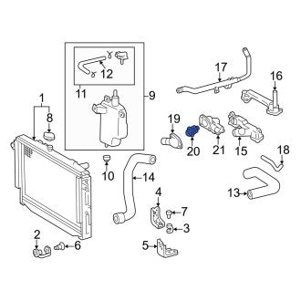 New OEM Engine Coolant Thermostat Fits, 2007 Lexus GS - Part # 9091603138