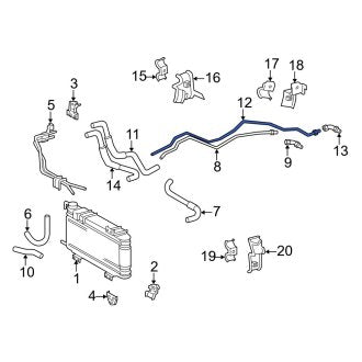 New OEM Automatic Transmission Oil Cooler Tube Fits, 2004-2007 Lexus LX - Part # 3292260371