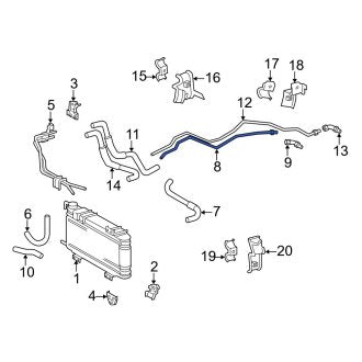 New OEM Automatic Transmission Oil Cooler Tube Fits, 2003 Lexus LX - Part # 3292260400