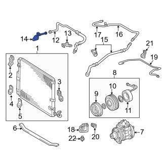 New OEM Front A/C Pipe Fits, 1999-2002 Lexus LX - Part # 8871560111