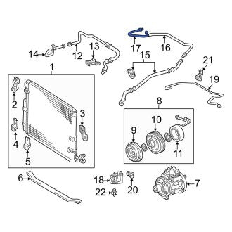 New OEM A/C Refrigerant Discharge Hose Fits, 2003-2007 Lexus LX - Part # 8871160471