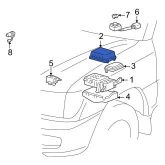 New OEM Upper Junction Block Cover Fits, 2003-2004 Lexus LX - Part # 8267760050