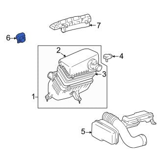 New OEM Center Engine Air Intake Hose Fits, 2005-2007 Lexus LX - Part # 5281060030