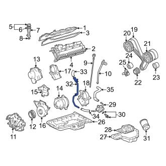 New OEM Engine Oil Cooler Line Fits, 1998-2002 Lexus LX - Part # 1576750040