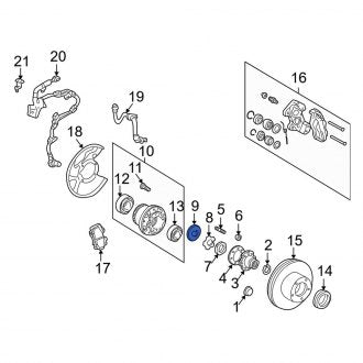 New OEM Front Axle Nut Washer Fits, 1998-2007 Lexus LX - Part # 9021542025