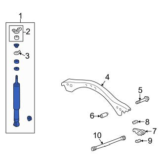 New OEM Front Suspension Shock Absorber Fits, 1999-2007 Lexus LX - Part # 4851069127