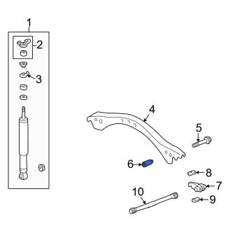 New OEM Suspension Trailing Arm Bushing Fits, 1998-2007 Lexus LX - Part # 4817760010