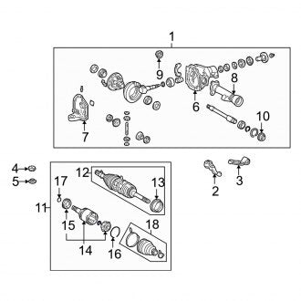 New OEM Front Right CV Axle Assembly Fits, 1998-2007 Lexus LX - Part # 4343060040