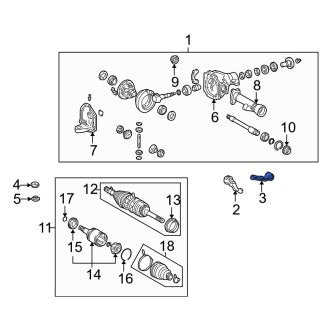 New OEM Front Outer Differential Housing Support Fits, 1998-2007 Lexus LX - Part # 5238060040