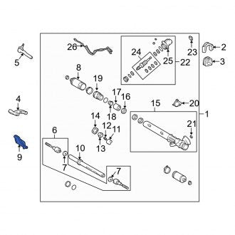 New OEM Front Left Rack and Pinion Bellows Clamp Fits, 1998-2002 Lexus LX - Part # 4554460010