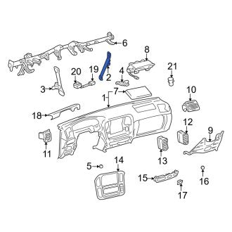 New OEM Right Instrument Panel Brace Fits, 2003-2007 Lexus LX - Part # 5530960042