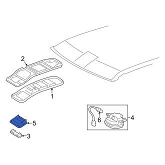 New OEM Reading Light Bracket Fits, 1998-2001 Lexus LX - Part # 6360760010B0