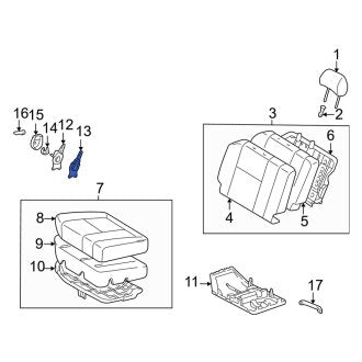 New OEM Rear Right Seat Back Recliner Adjustment Mechanism Fits, 1998-1999 Lexus LX - Part # 7238060150