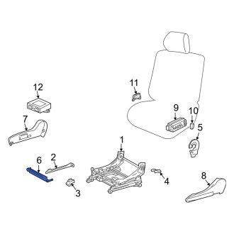 New OEM Rear Right Outer Seat Track Cover Fits, 1998-2002 Lexus LX - Part # 7936560030B0