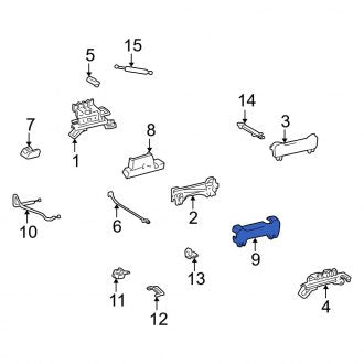 New OEM Rear Left Outer Seat Track Cover Fits, 1998-2007 Lexus LX - Part # 7936560040A1