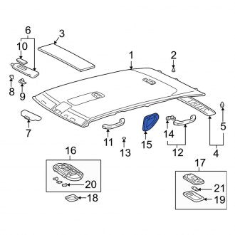 New OEM Left Interior Grab Bar Fits, 2003-2007 Lexus LX - Part # 7463060060B0