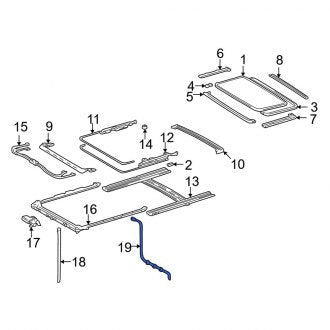 New OEM Rear Right Sunroof Drain Hose Fits, 1998-2000 Lexus LX - Part # 6324960130