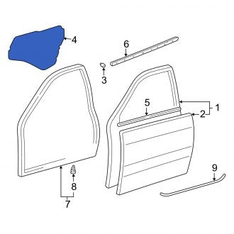 New OEM Front Right Door Panel Insulation Fits, 1998-2007 Lexus LX - Part # 6780160011