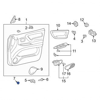 New OEM Genuine Lexus, Front Door Interior Trim Panel Cap - Part # 9095001800B0