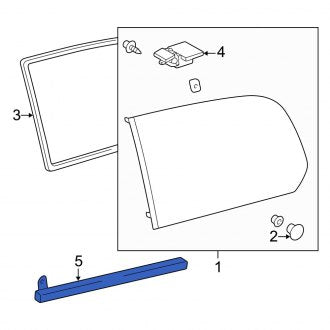 New OEM Rear Left Quarter Panel Reveal Molding Fits, 1998-2007 Lexus LX - Part # 7567060040