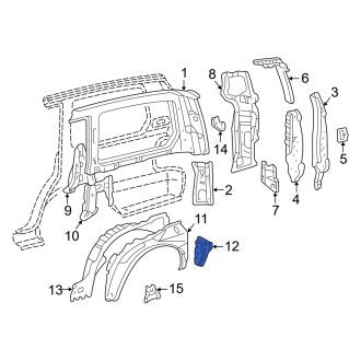 New OEM Right Wheel Housing Bracket Fits, 1998-2007 Lexus LX - Part # 6164560040