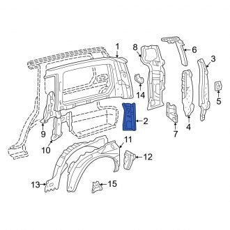 New OEM Rear Right Lower Body D-Pillar Fits, 1998-2007 Lexus LX - Part # 6173560040