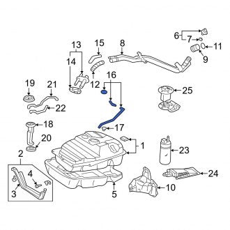 New OEM Fuel Tank Vent Hose Fits, 1998-2002 Lexus LX - Part # 7701860060