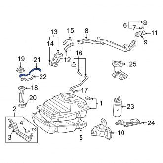 New OEM Fuel Hose Fits, 2005-2007 Lexus LX - Part # 7720960330