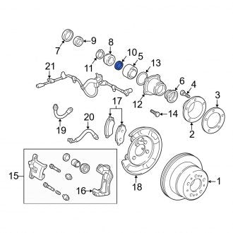 New OEM Rear Wheel Bearing Washer Fits, 1998-2007 Lexus LX - Part # 9020848002