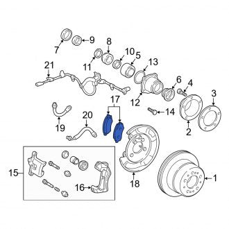 New OEM Rear Disc Brake Pad Set Fits, 2006-2007 Lexus LX - Part # 446660110