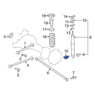 New OEM Rear Coil Spring Damper Fits, 1998-2007 Lexus LX - Part # 4830660140