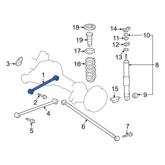 New OEM Rear Right Upper Suspension Control Arm Fits, 1998-2000, 2002-2007 Lexus LX - Part # 4871060070