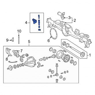 New OEM Rear Differential Vent Hose Fits, 1998-1999 Lexus LX - Part # 4320960050