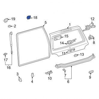 New OEM Rear Right Liftgate Hinge Fits, 1998-2007 Lexus LX - Part # 6881095J02