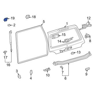 New OEM Rear Left Liftgate Hinge Fits, 1998-2007 Lexus LX - Part # 6882095J02