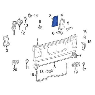 New OEM Rear Right Tailgate Gap Cover Fits, 1998-2007 Lexus LX - Part # 6784760050